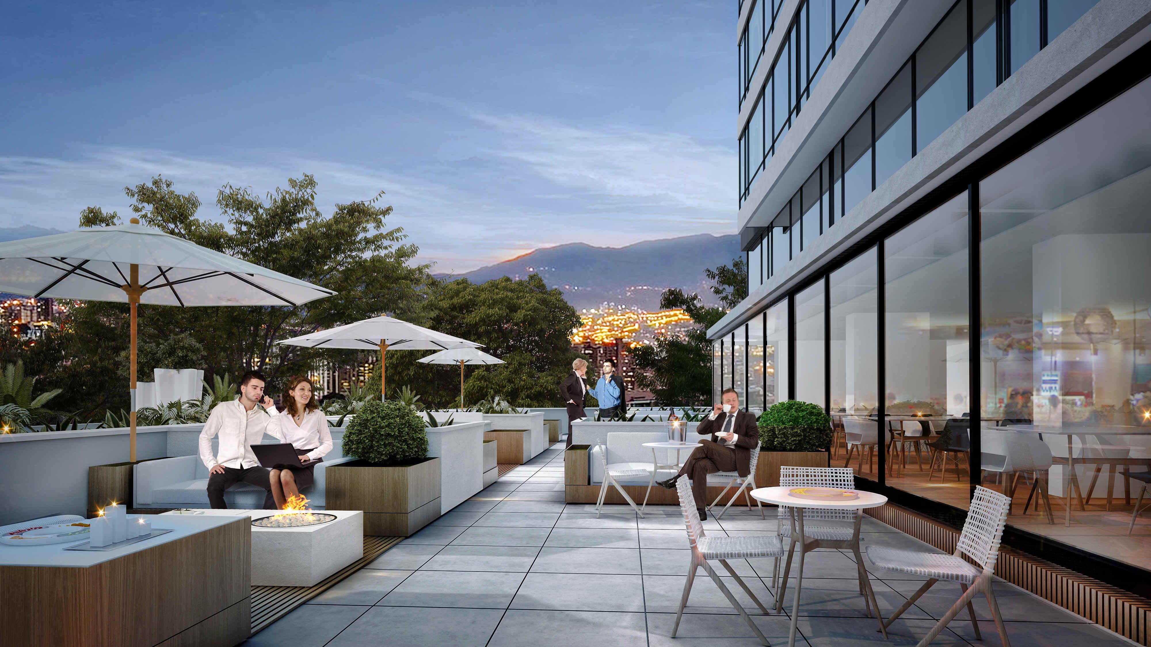 Hotel York Luxury Suites Medellin By Preferred Dış mekan fotoğraf The rooftop terrace